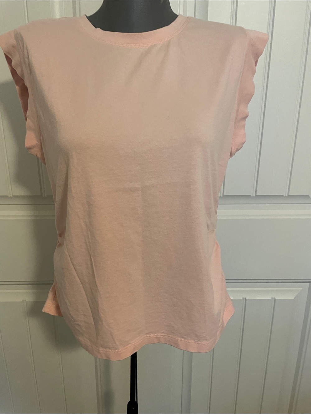 Wonderly Light Pink Ruffle Sleeve Tank Top